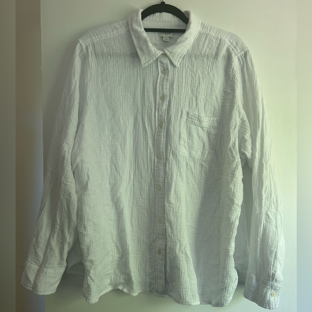 J. Crew White Button Down